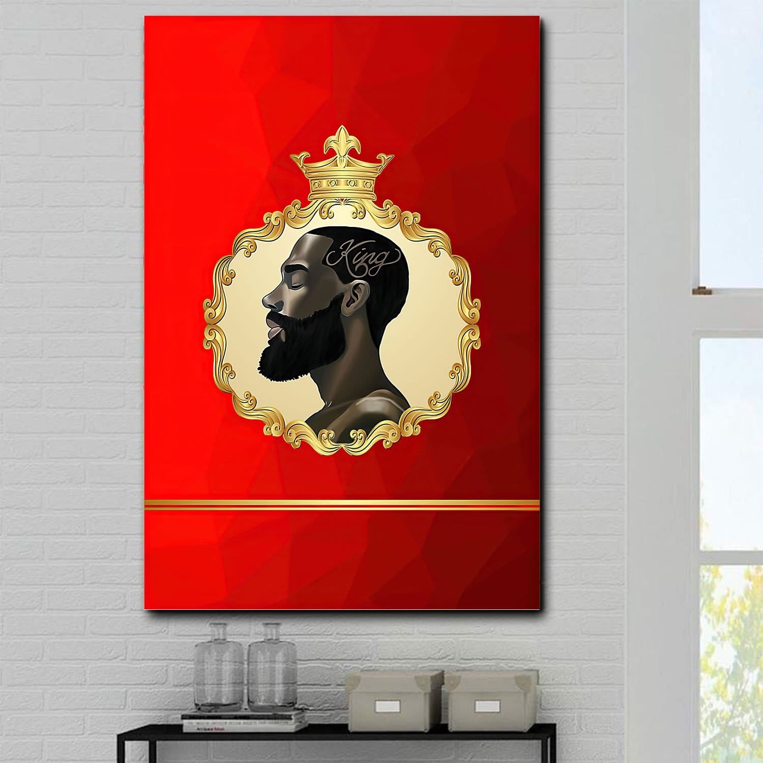 Vintage Africa Posters King Black Man South African Decor