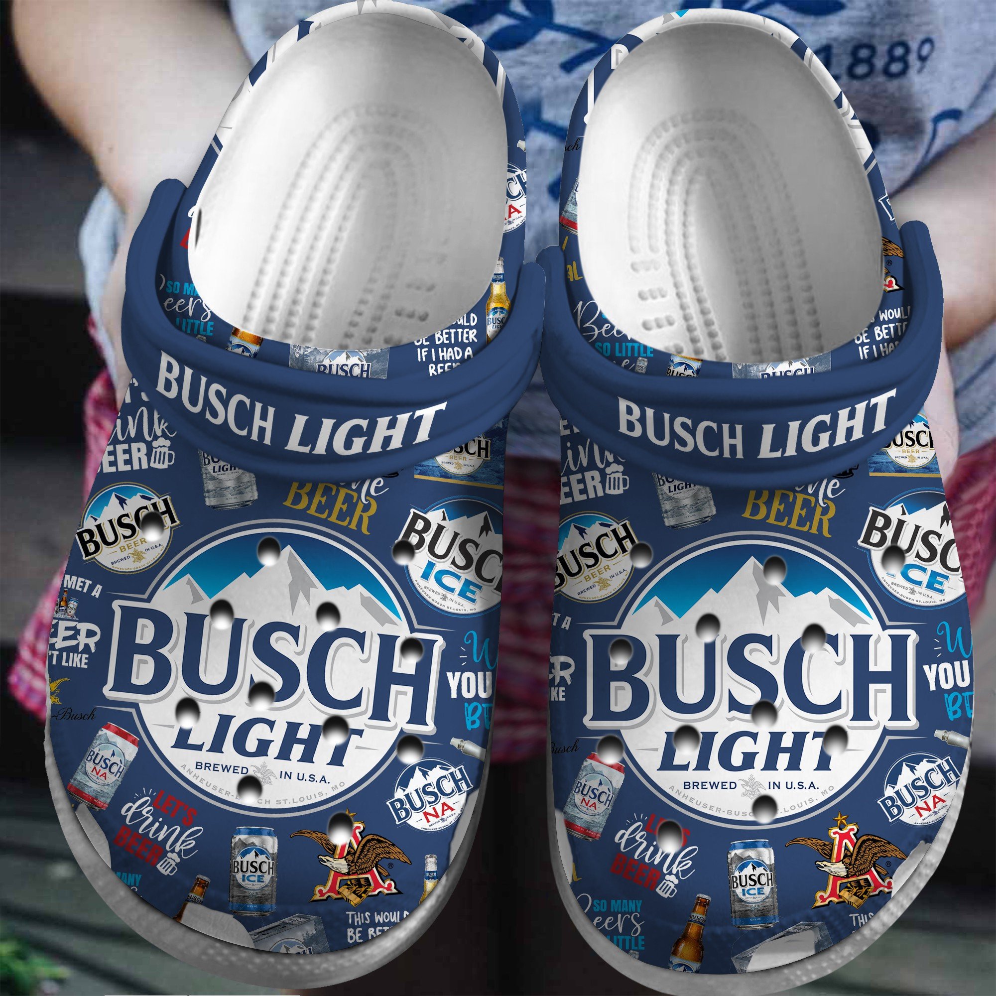 Busch Light Beer Crocs Crocband Clogs Shoes Comfortable For Men Women and Kids