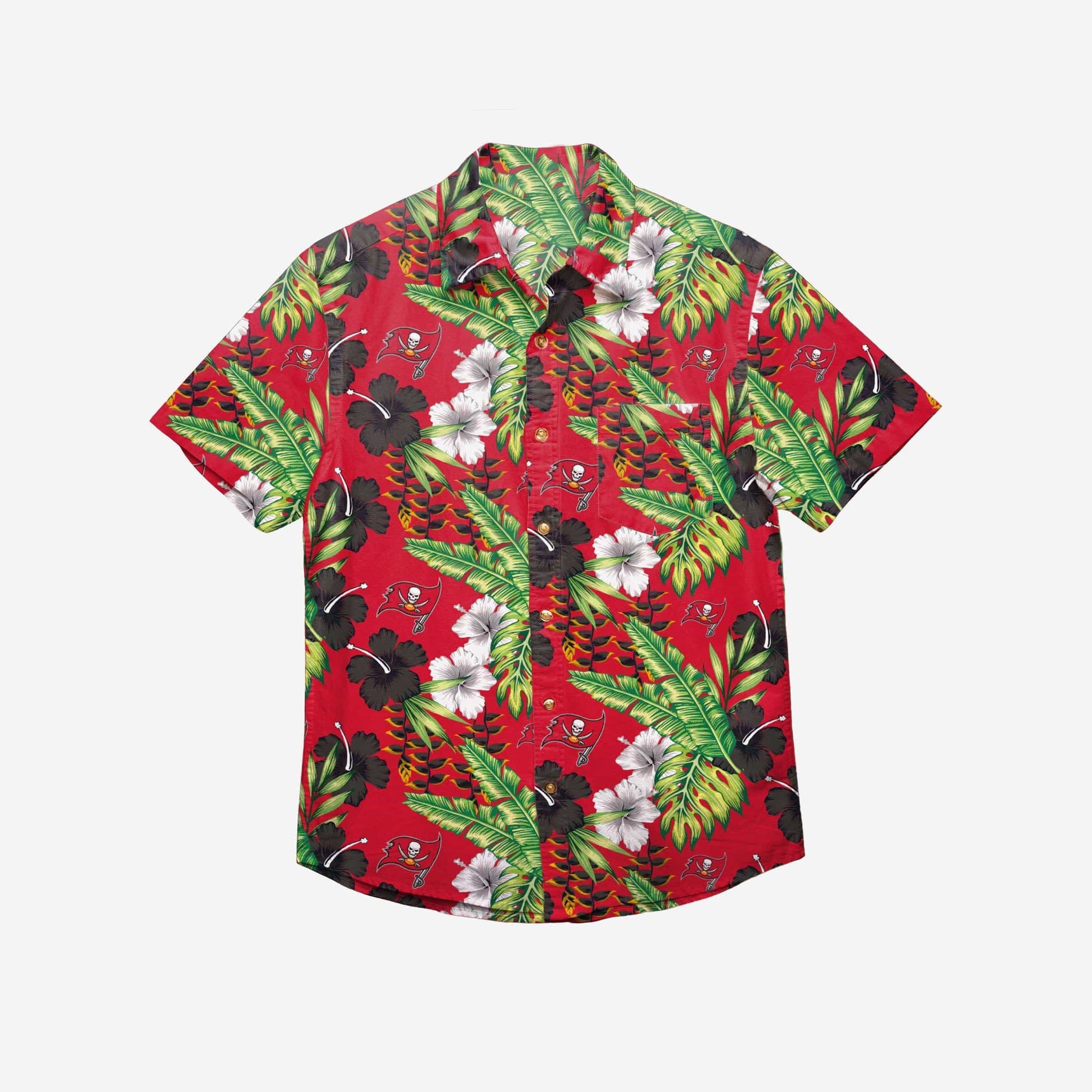 Tampa Bay Buccaneers Floral Button Up Hawaii Shirt Ha100863