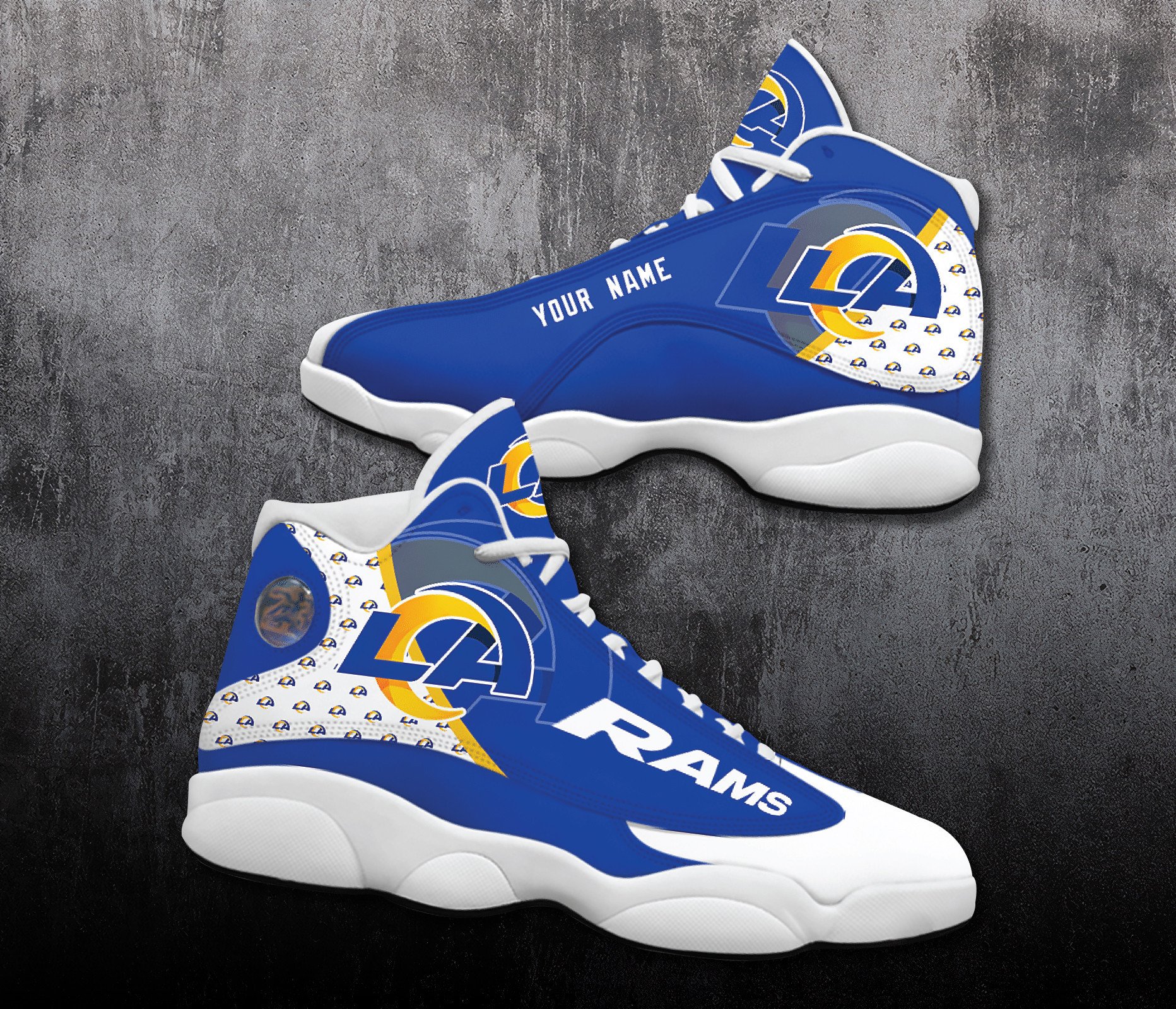 Customized Name Los Angeles Rams Jordan 13 Personalized Shoes