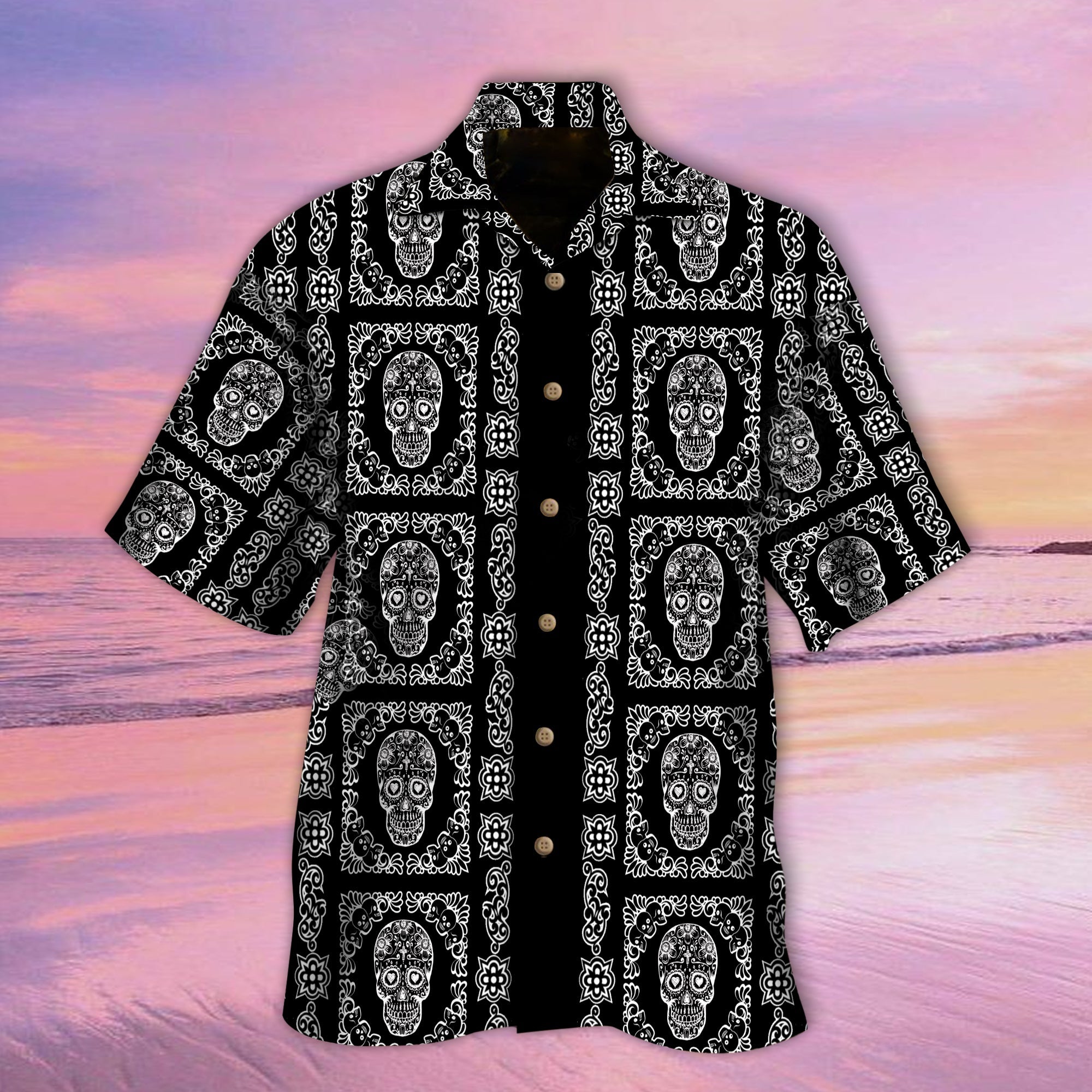 Skull Texture Hawaii Lover Hawaii Shirt For Men Women Ha78926