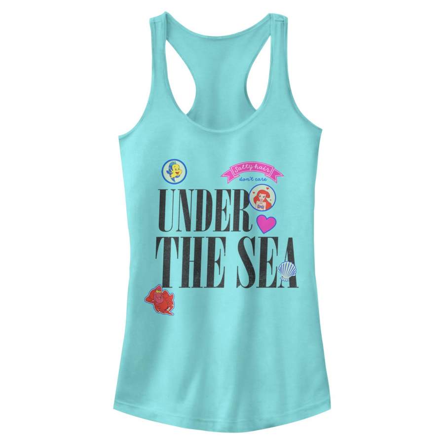 The Little Mermaid Junior’s Ariel Stickers  Racerback Tank