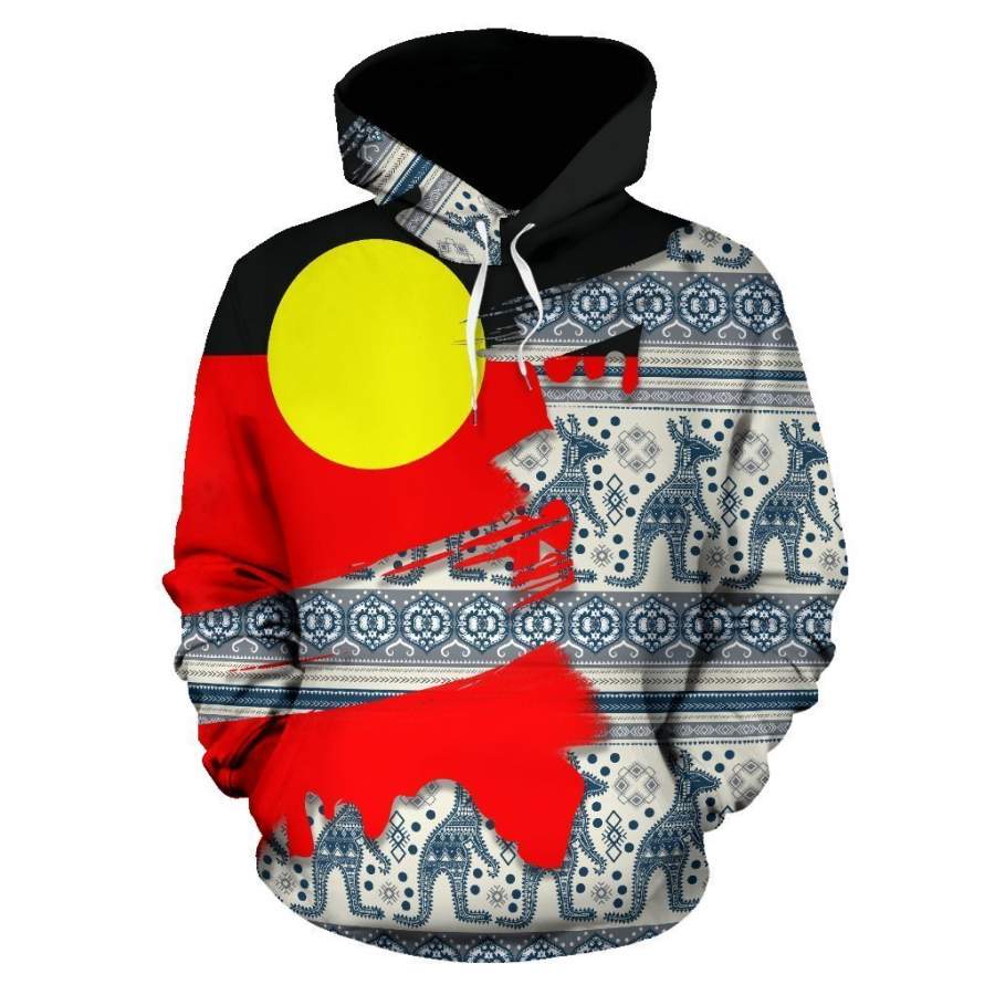 Aboriginal Flag And Pattern All Over Hoodie NNK1440