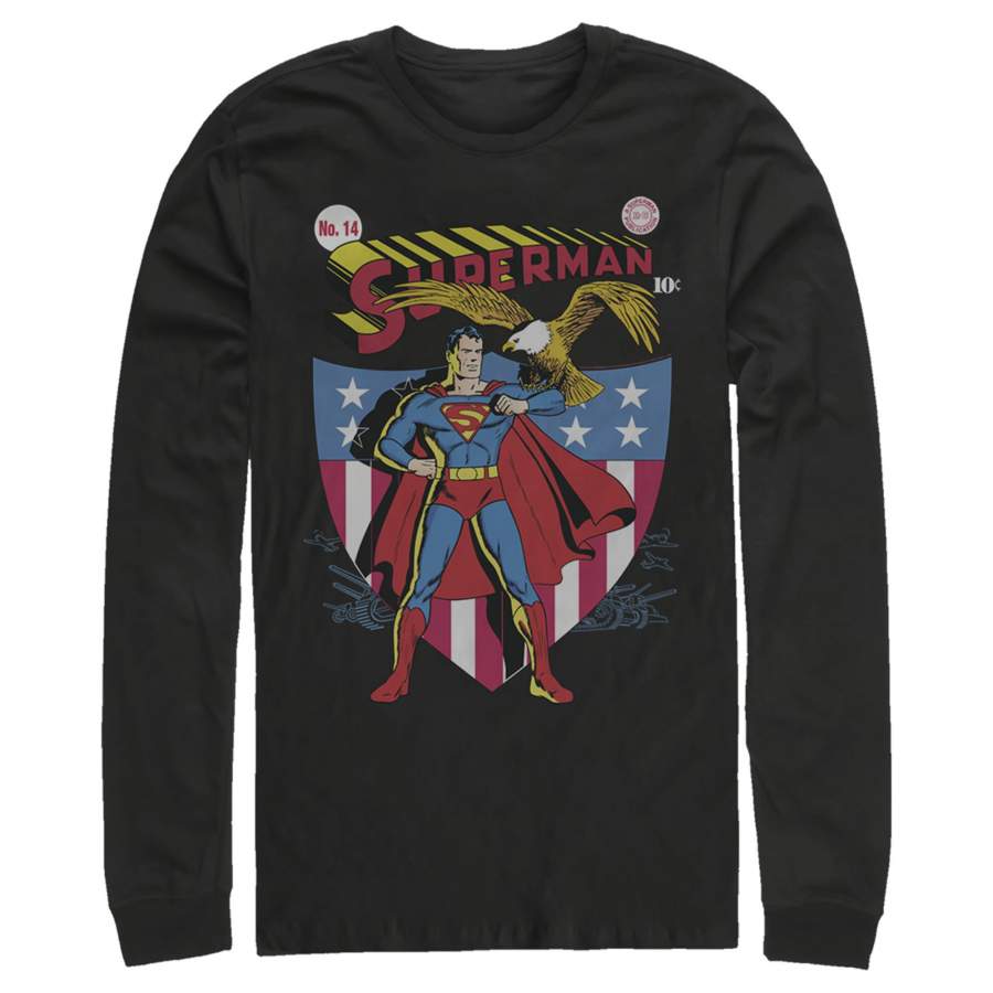 Superman Men’s American Hero  Long Sleeve Shirt