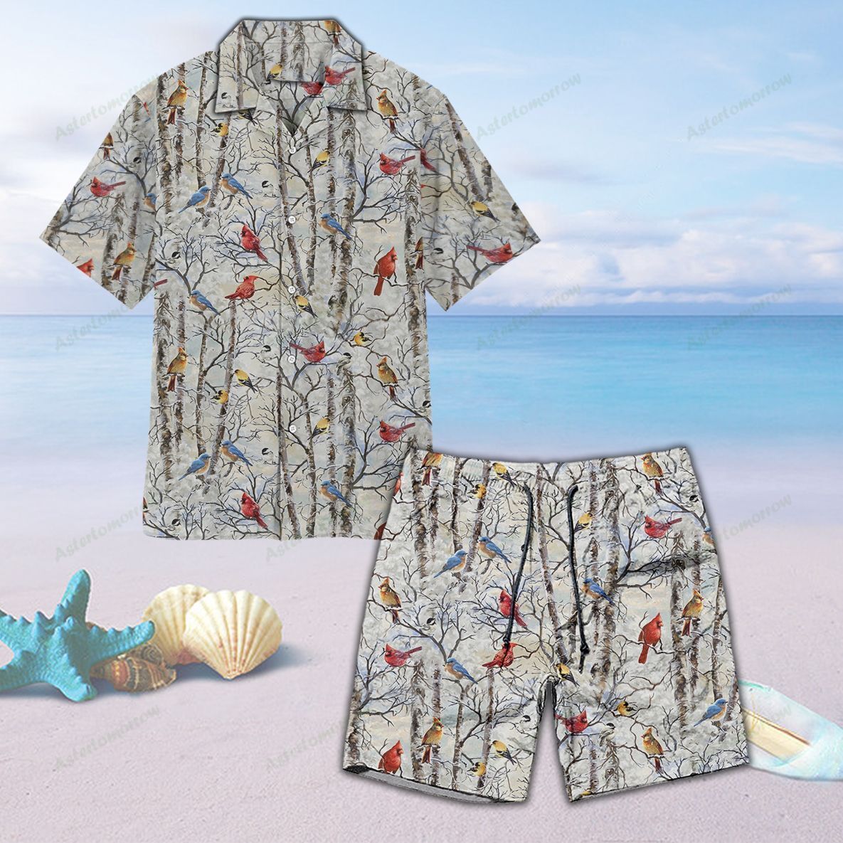 Christmas Birds Unisex Hawaiian Shirt Beach Hawaiian Ha50114