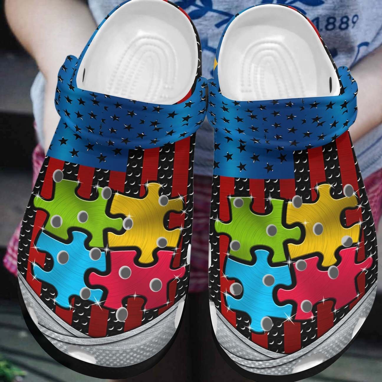 Autism Personalized Clog, Custom Name, Text, Color, Number Fashion Style For Women, Men, Kid, Print 3D I Am Autism, Not Less