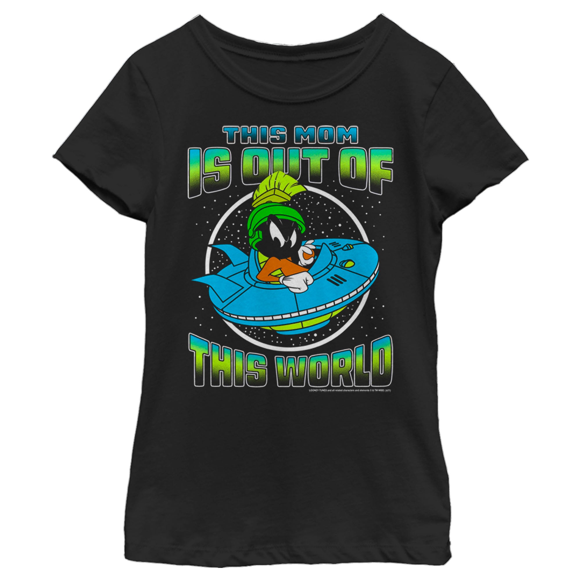 Looney Tunes Girl’S Mother’S Day Marvin The Martian This Mom Is Out Of This World  T-Shirt