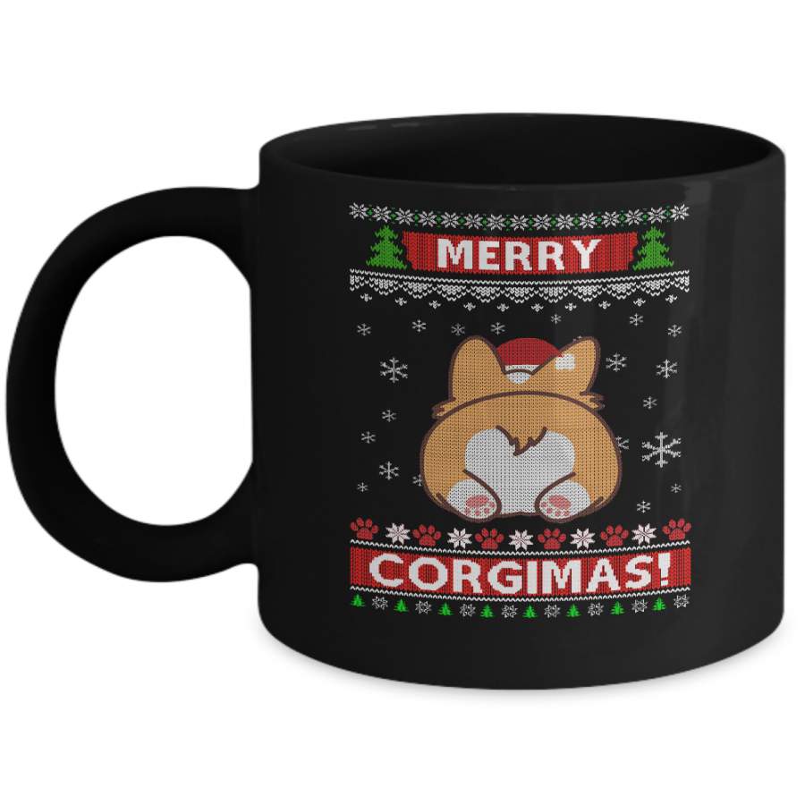 Xmas Merry Corgmas Santa Corgi Ugly Christmas Sweater Mug