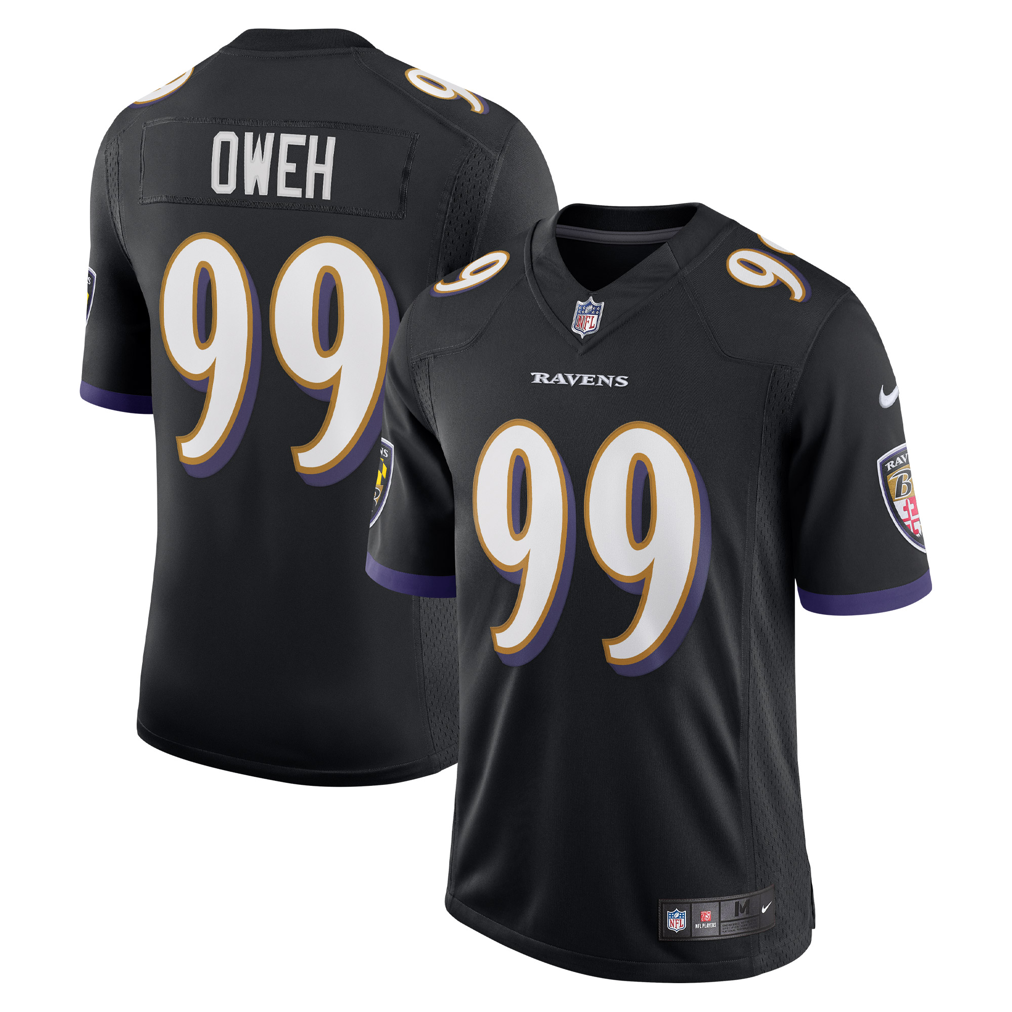 Odafe Oweh Baltimore Ravens Vapor Limited Jersey – Black