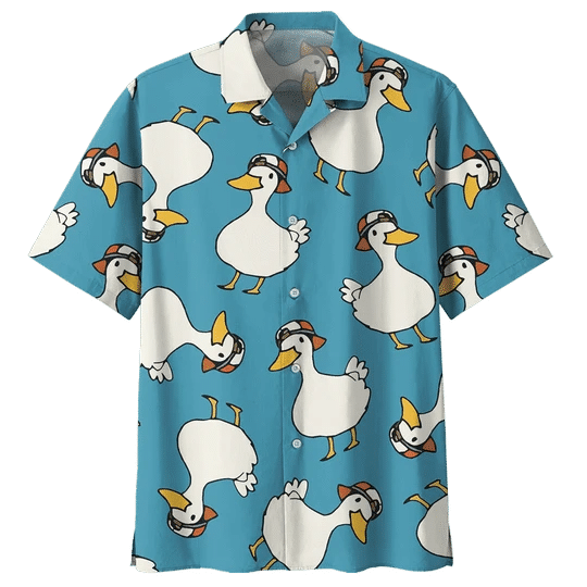 Plump Duck Background Hawaii Shirt Ha89410