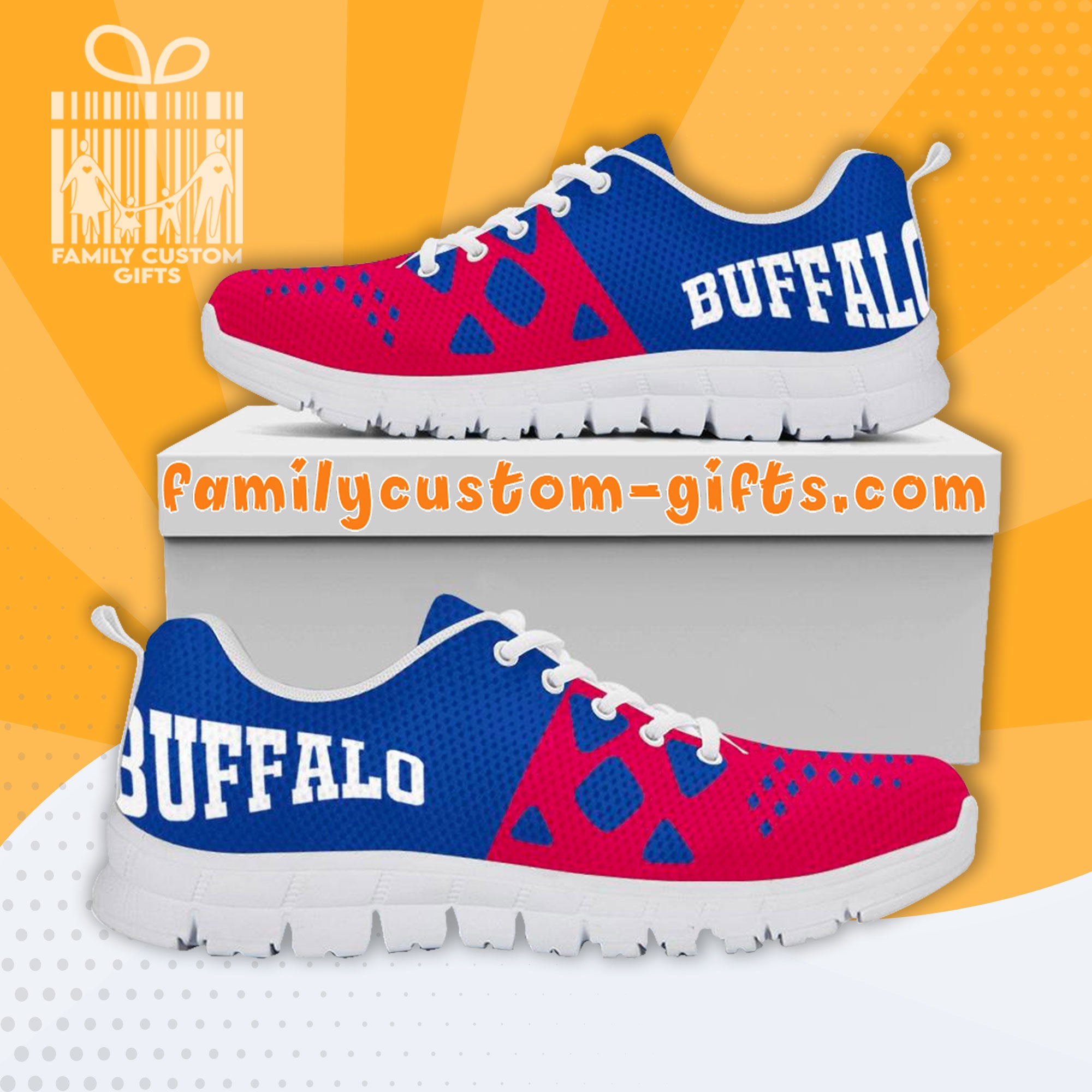 Buffalo Bills Custom Shoes For Men Women 3D Print Fashion Sneaker Gifts For Her Him