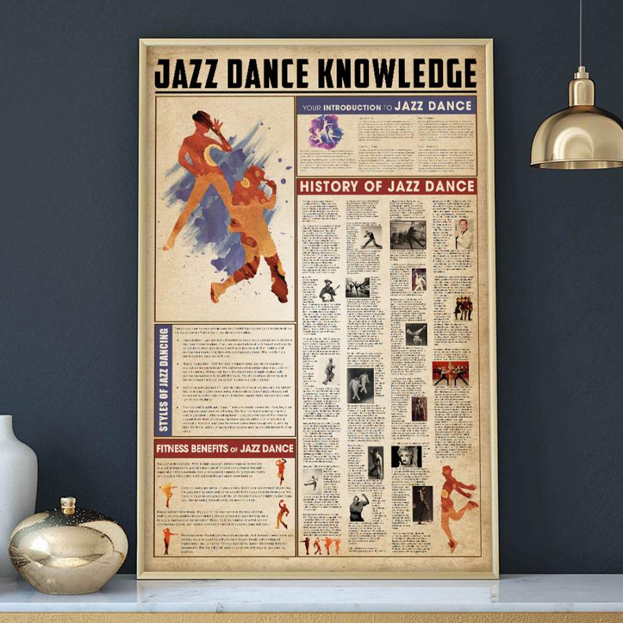 Wozoro Unframed Poster Jazz Dance Knowledge Size 11×17, 16×24, 24×36 inch