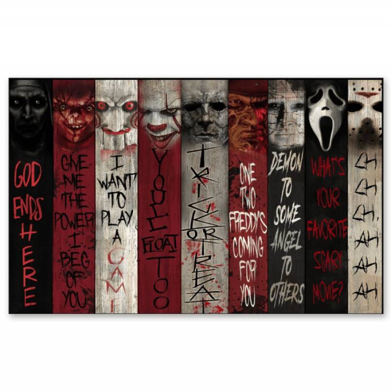 God Ends Here…it Halloween Poster (24×36 Art Print, Wall Decor Travel Poster)