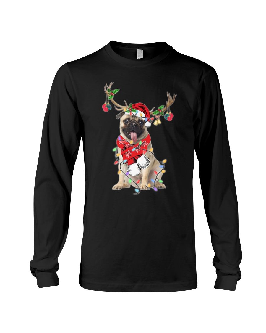 Reindeer – Pug Long Sleeve Tee