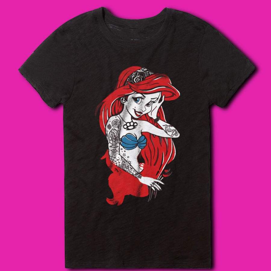 Ariel The Little Mermaid Punk Rock Women’S T Shirt