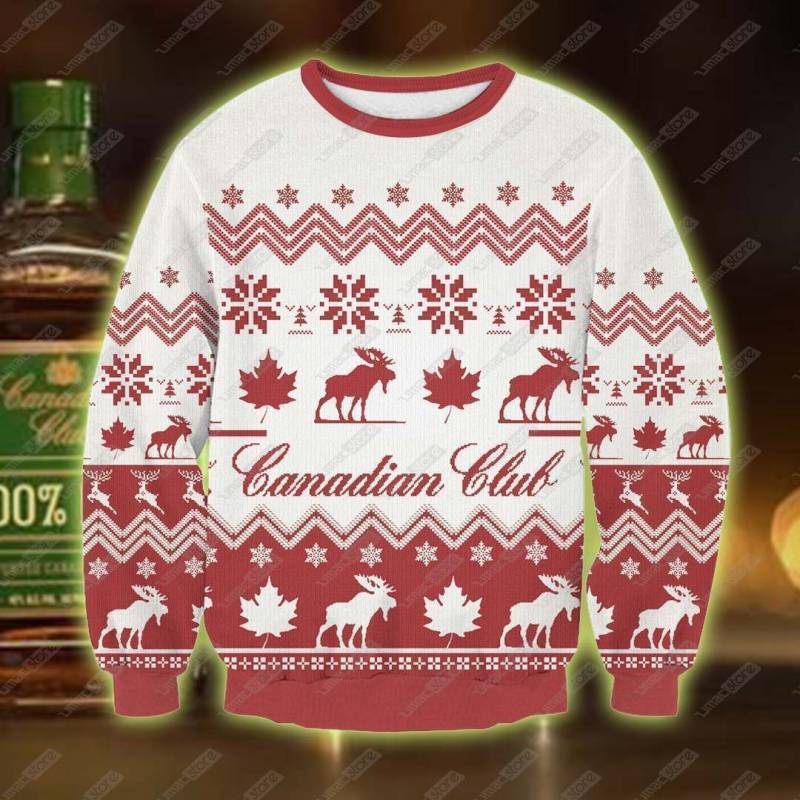 Canadian Club V2 2210 3D Print Ugly Christmas Sweatshirt