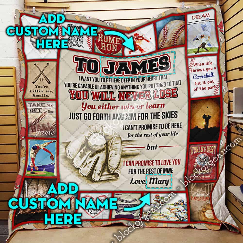 Personalized My Beloved One Baseball Ps476Ct 3D Quilt Blanket