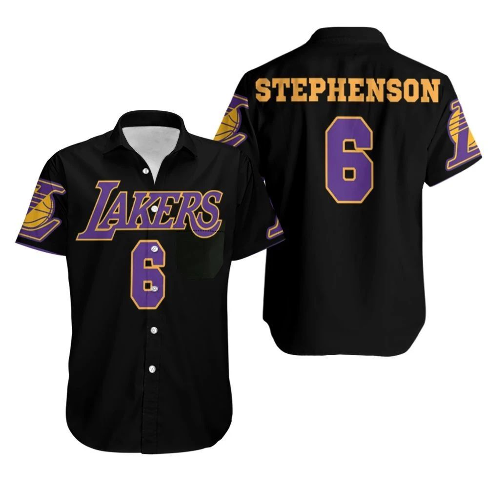 6 Lance Stephenson Lakers Jersey Inspired Style Hawaiian Shirt Combo Beach