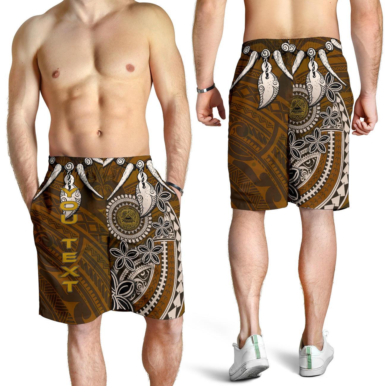 American Samoa Custom Personalised Men’s Shorts – Polynesian Boar Tusk – BN39