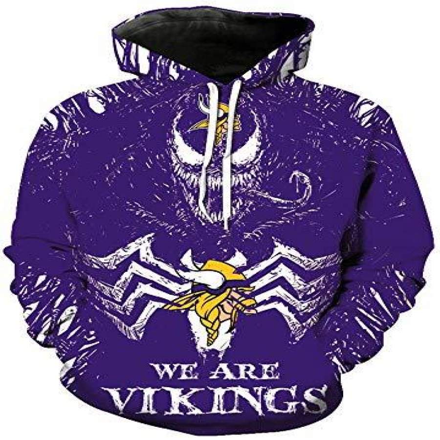 Football Minnesota Vikings Couple’S Hoodie Unisex 3D All Over Print