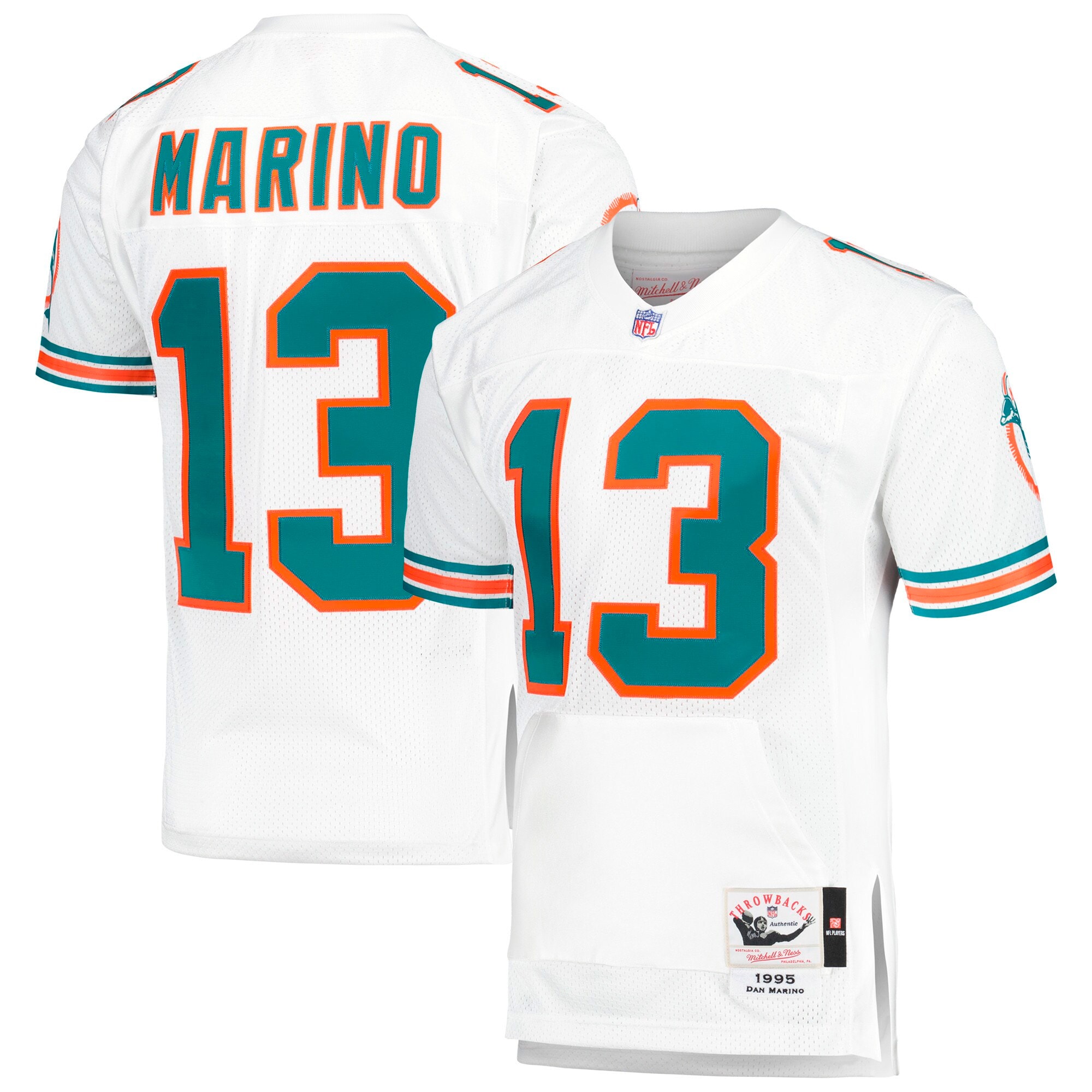 Dan Marino Miami Dolphins 1995 Mitchell & Ness Authentic Throwback Retired Player Jersey – White