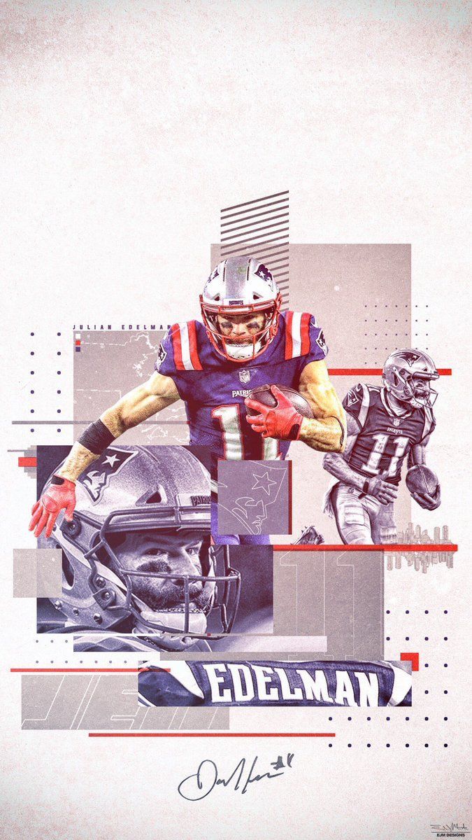 Julian edelman signed new england patriots poster canvas poster canvas