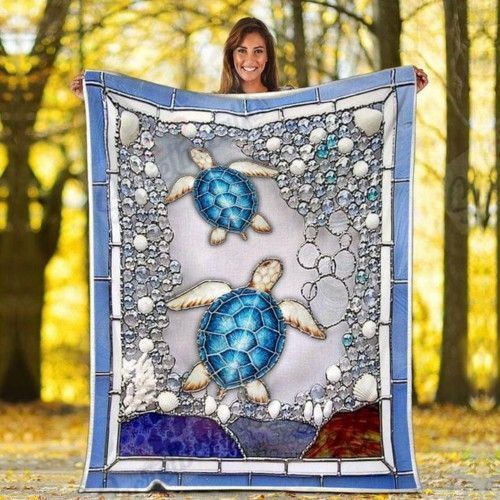 Turtle Stone Animal Ocean Sea Gift For Turtle Lover Dd08100139Cl Fleece Blanket