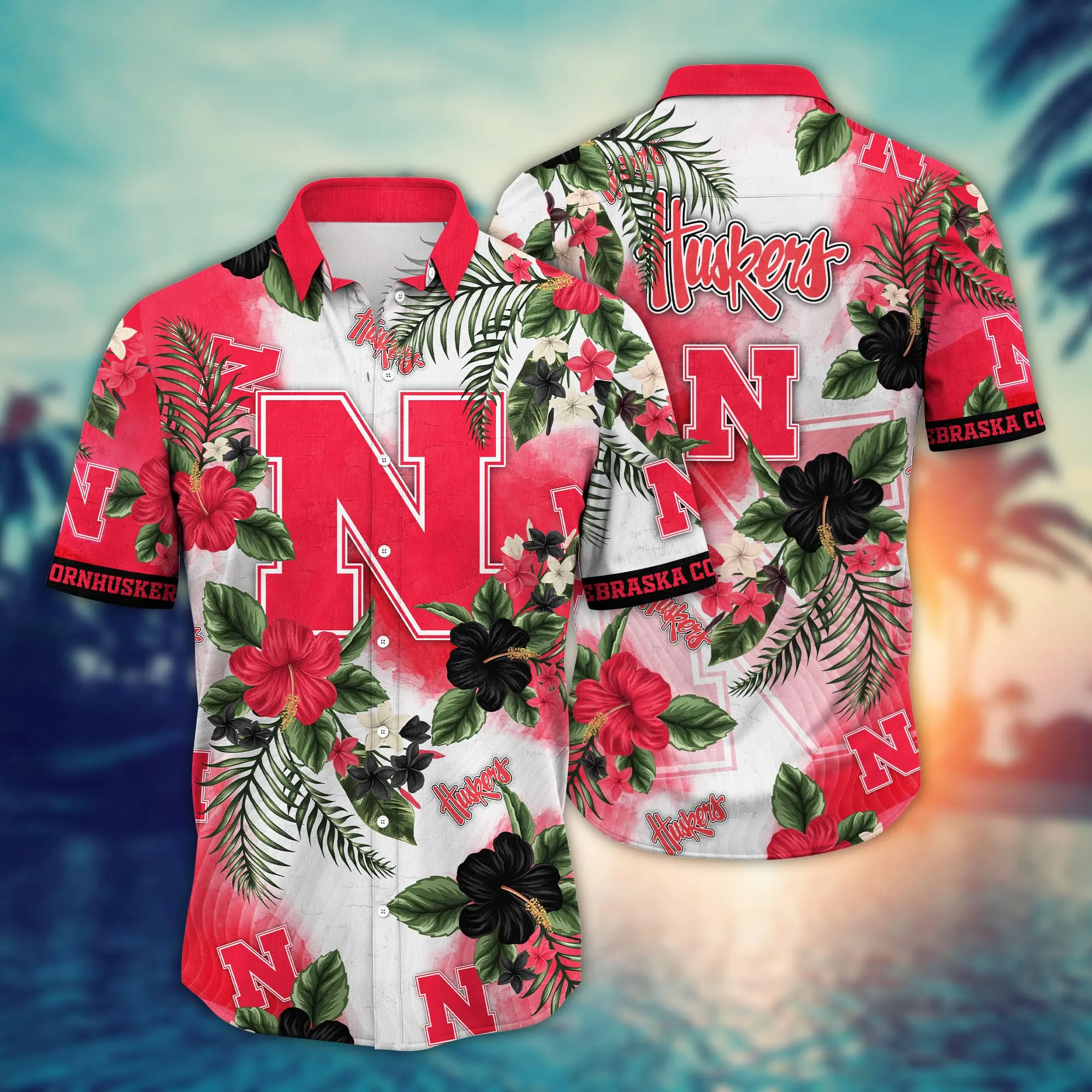 Nebraska Cornhuskers NCCA Hawaiian Shirt Hot Seasontime Aloha Shirt