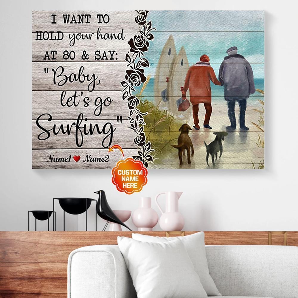 Best Canvas Prints I Want To Hold Your Hand Surfing Custom Horizontal Canvas Wall Art Glamorous Wall Art Home Decor