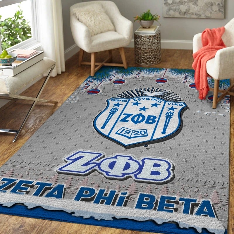 Wonderprint Area Rug Christmas Zeta Phi Beta Lt10