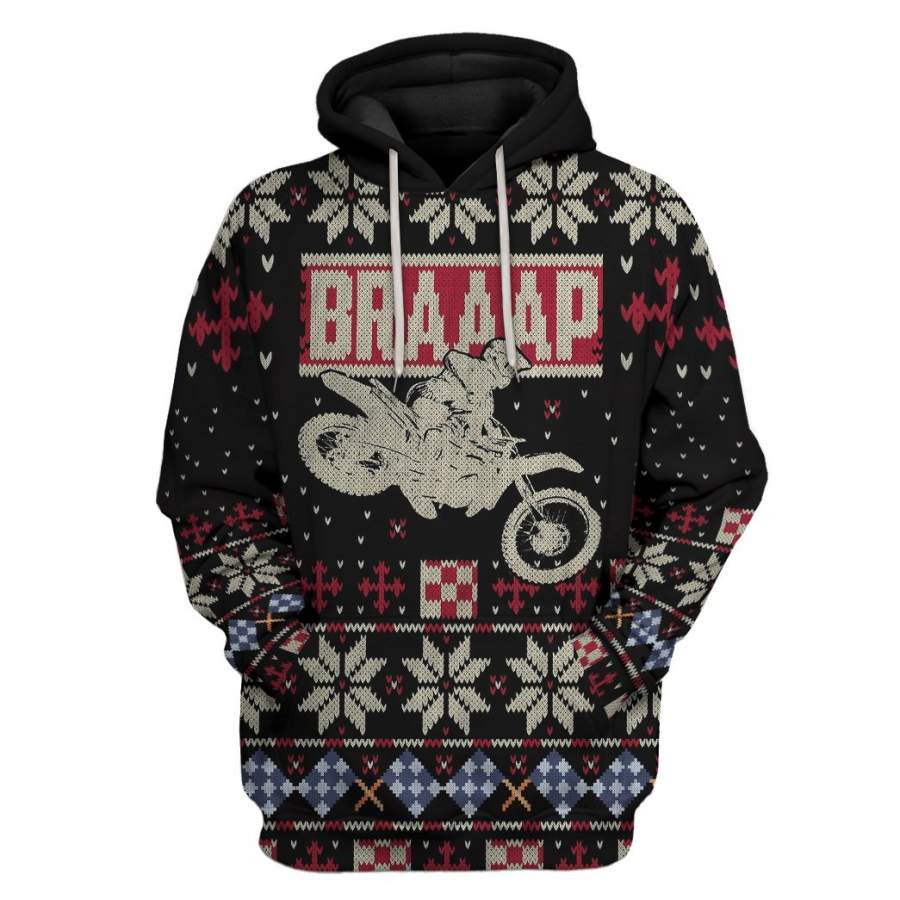 3D Braaap Ugly Christmas Sweater Tshirt Hoodie Apparel