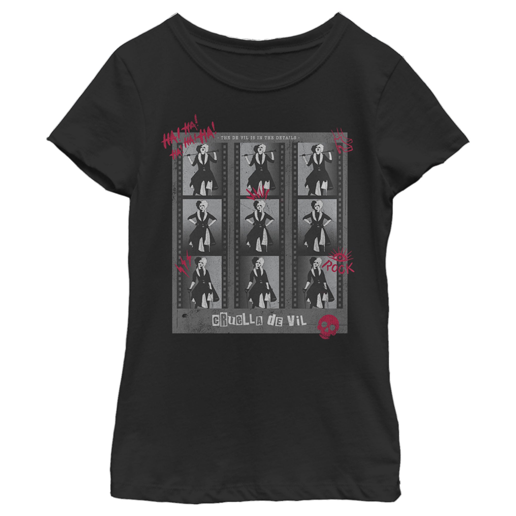 Cruella Girl’S Photo Negatives  T-Shirt