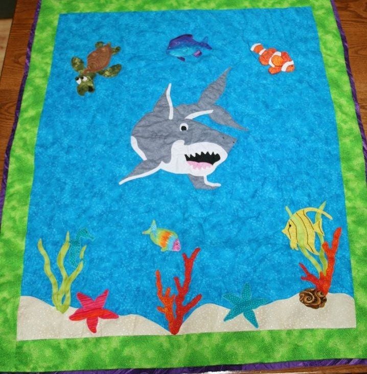 Shark Cla010787 Quilt Blanket