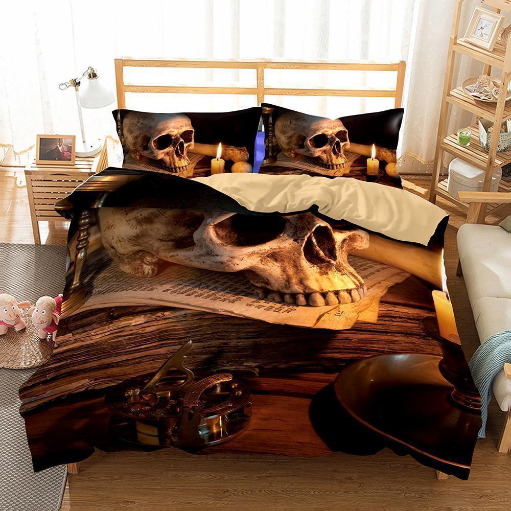 3D Art Pattern Skull Printed Bedding Sets Cover Pillowcase Bedding