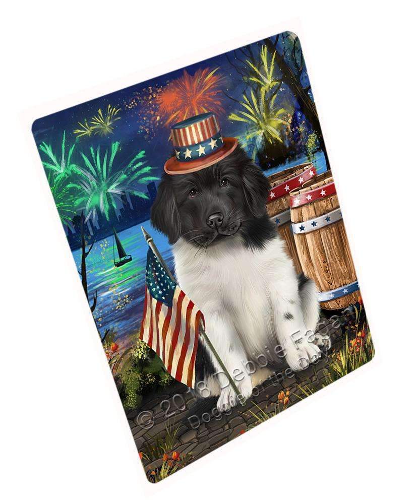 4Th Of July Independence Day Firework Newfoundland Dog Blanket Blnkt103881