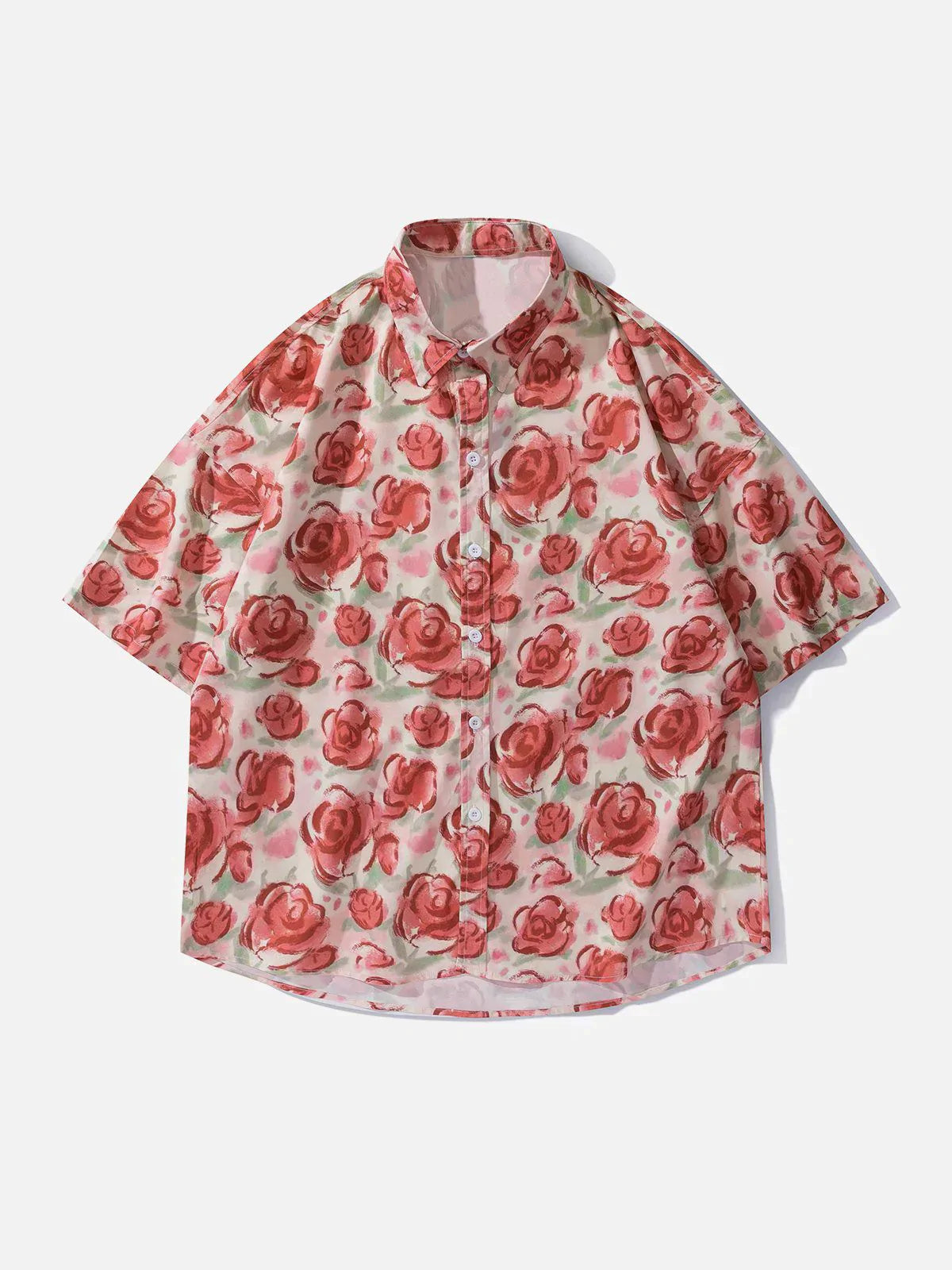 Talishko™ – Hand Drawn Roses Short Sleeve Shirt