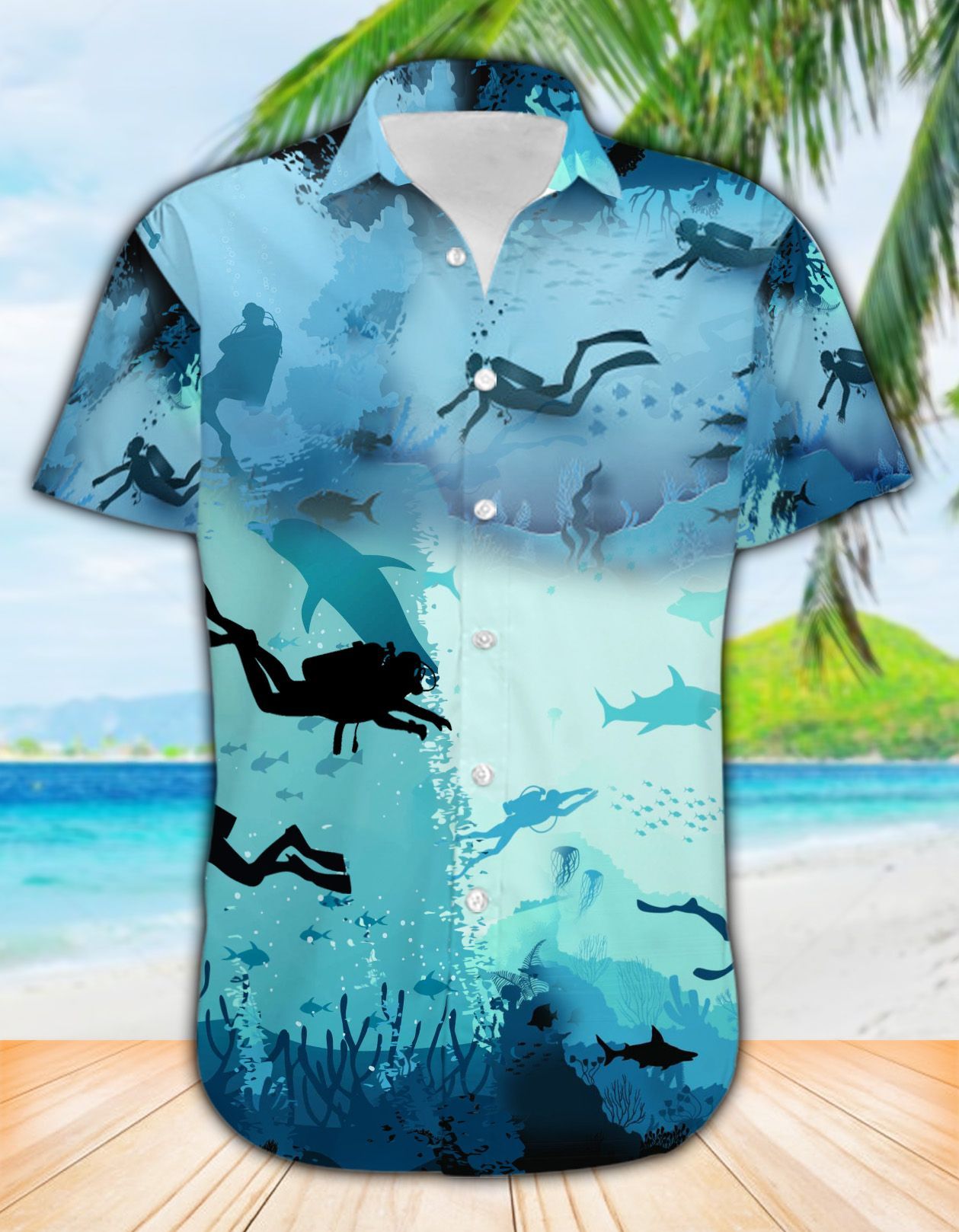 Scuba Diving Hawaiian Shirt Ha32498