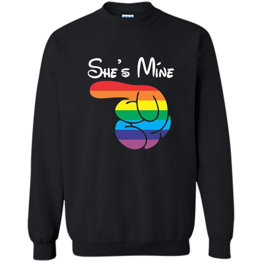She is Mine Gay Lesbian LGBT T-Shirt Matching Couples Gift