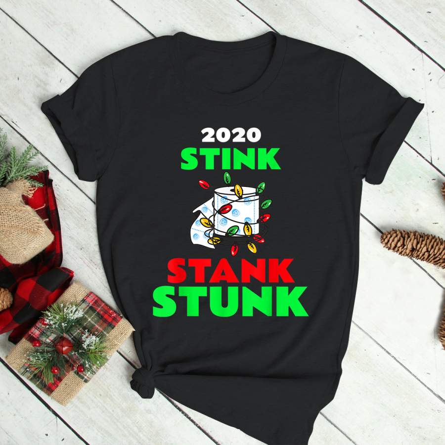 2020 Stink Stank Stunk Toilet Paper Christmas Pajamas Xmas T-Shirt