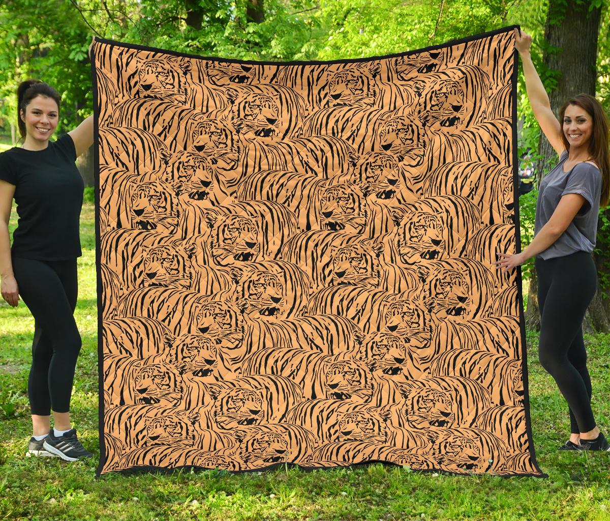 Bengal Tigers Pattern Premium Quilt