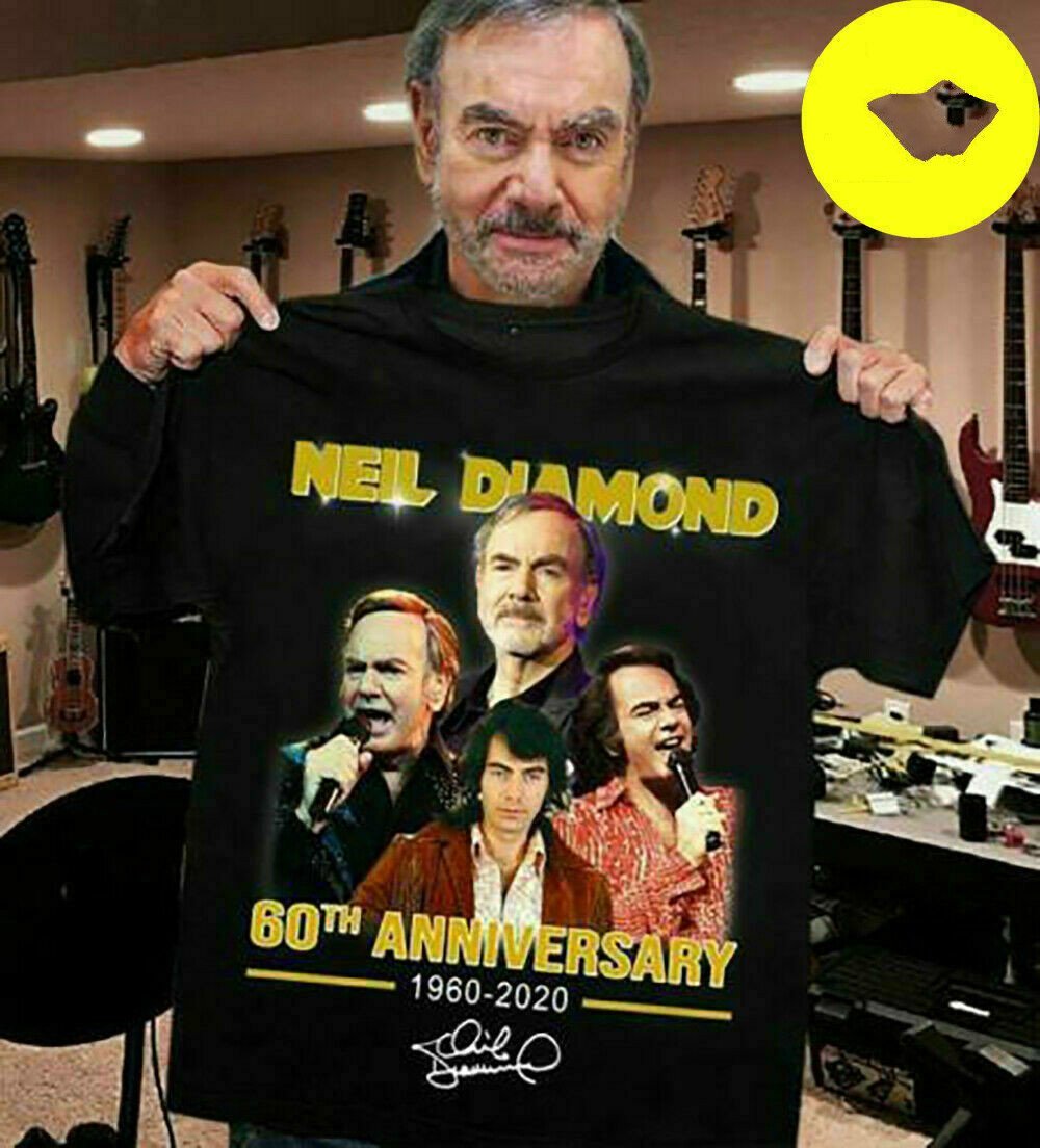 Neil Diamond 60th Anniversary Black Cotton T-Shirt