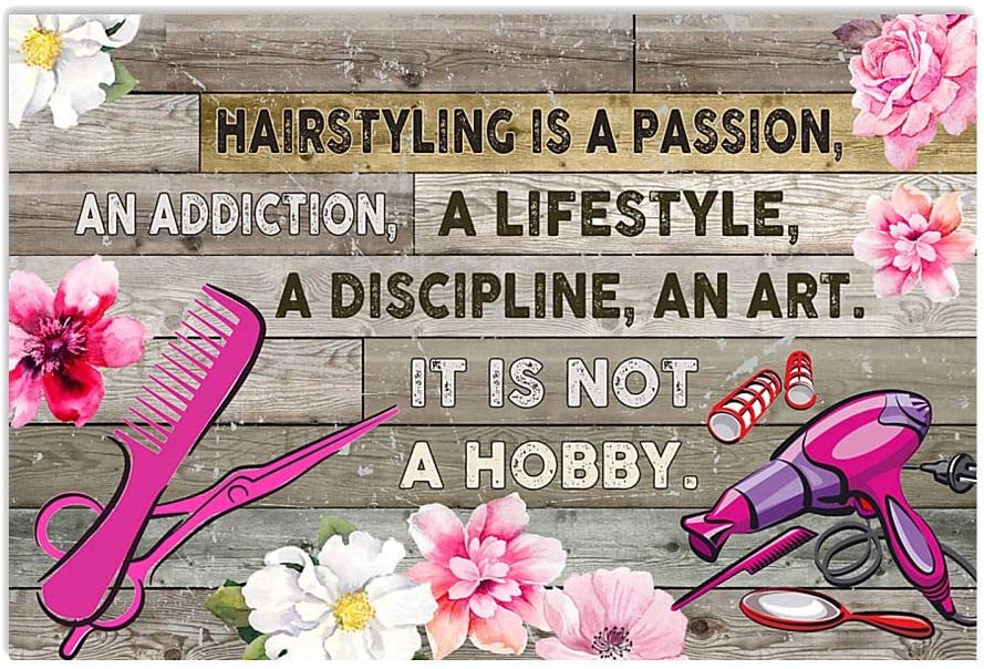 Vintage Hairstyling Is Passion Lifestyle Not Hobby Poster Art Print      Home Decor Gift For Men Women Family Friend On Birthday Xmas