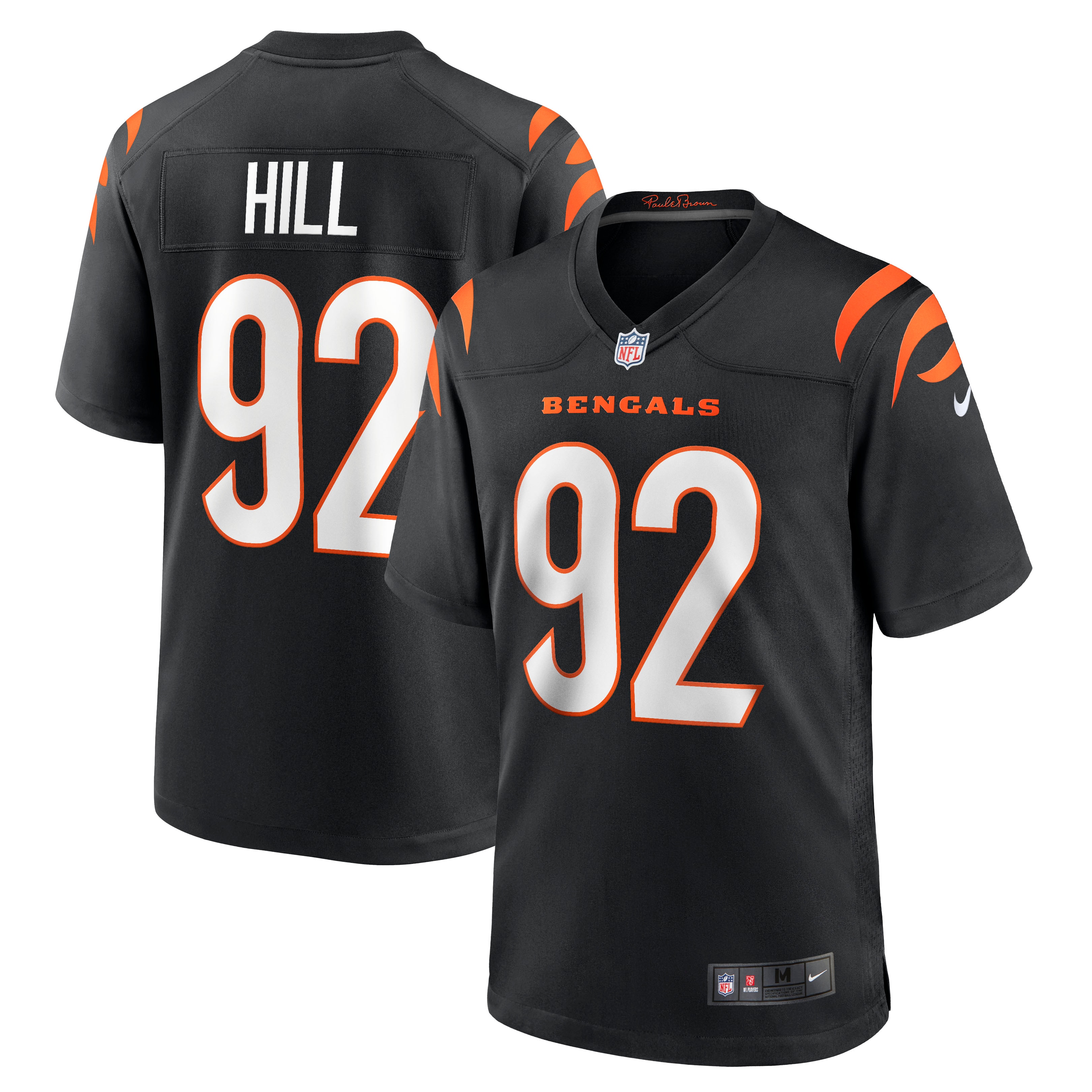 B.J. Hill Cincinnati Bengals Game Jersey – Black