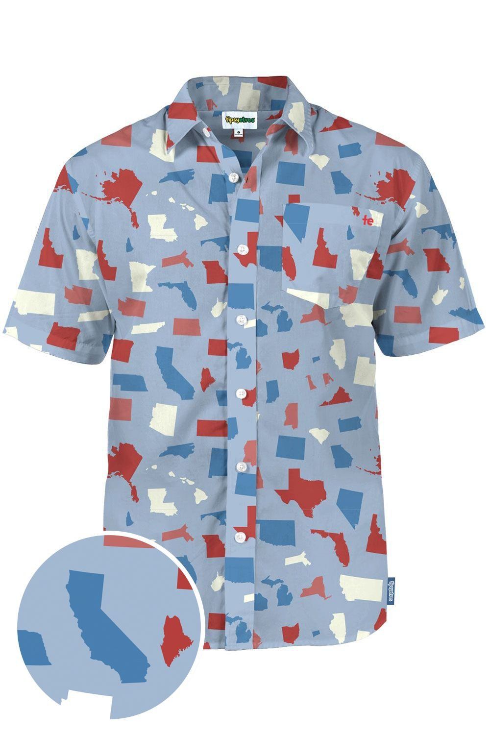 Around The Usa Blue Unique Design Hawaiian Shirt Dhc18063751