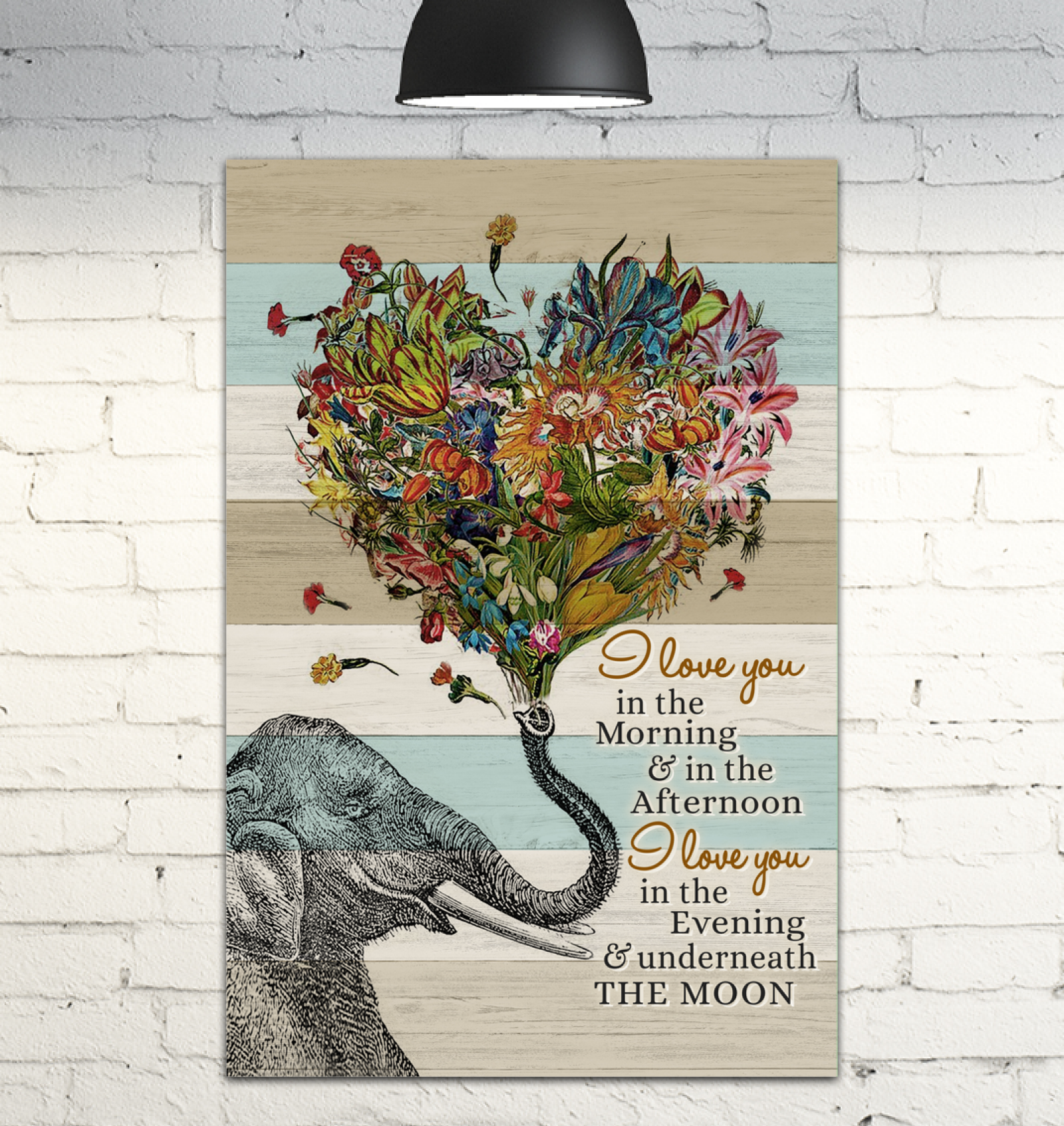 I Love You Elephant Premium Canvas And Poster, Wall Decor, Canvas Instructure Wall Art