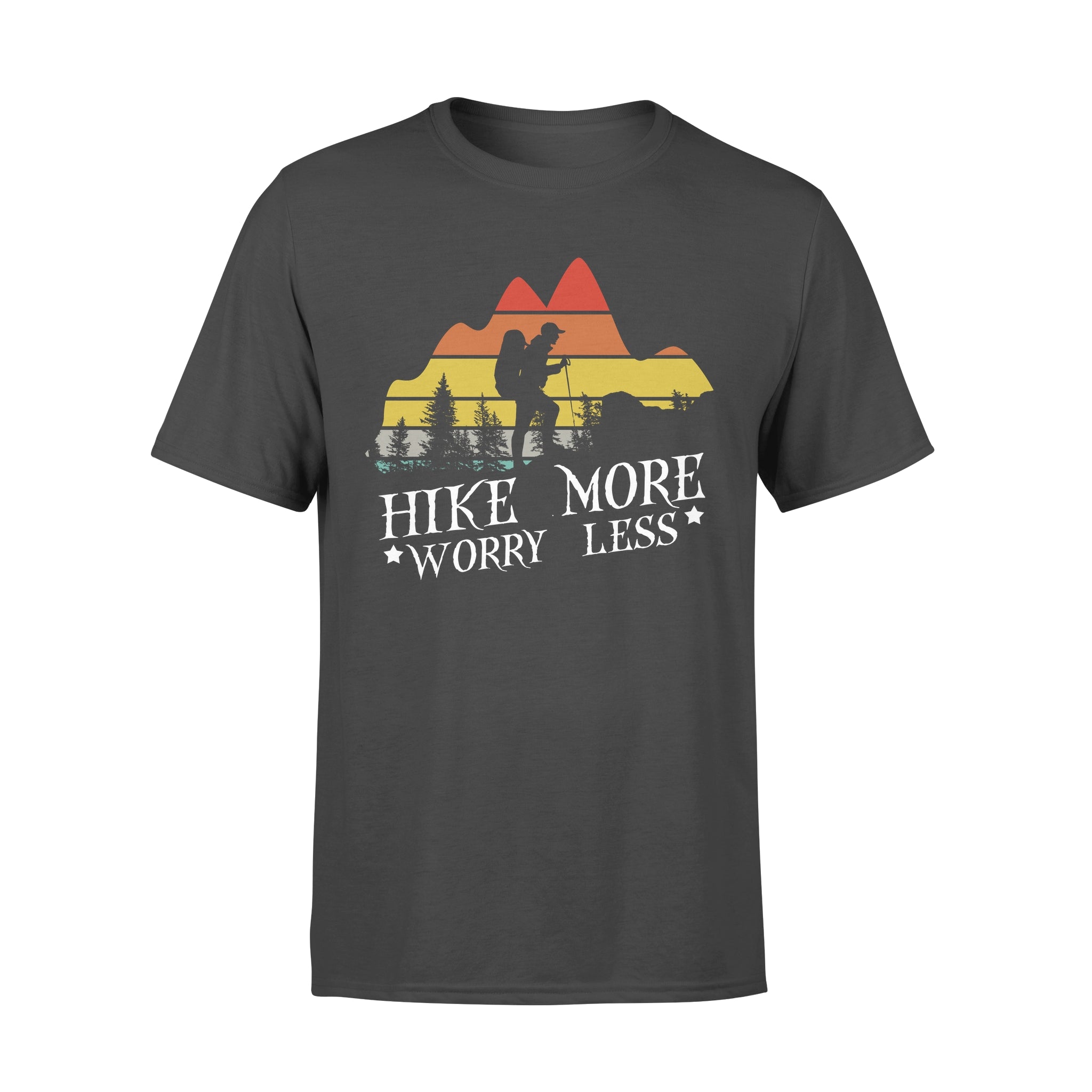 Vintage Hike More Worry Less Hiking Lovers Gift – Premium T-shirt