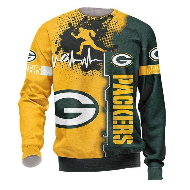 Green Bay Packers Beating Curve 3D Pullover