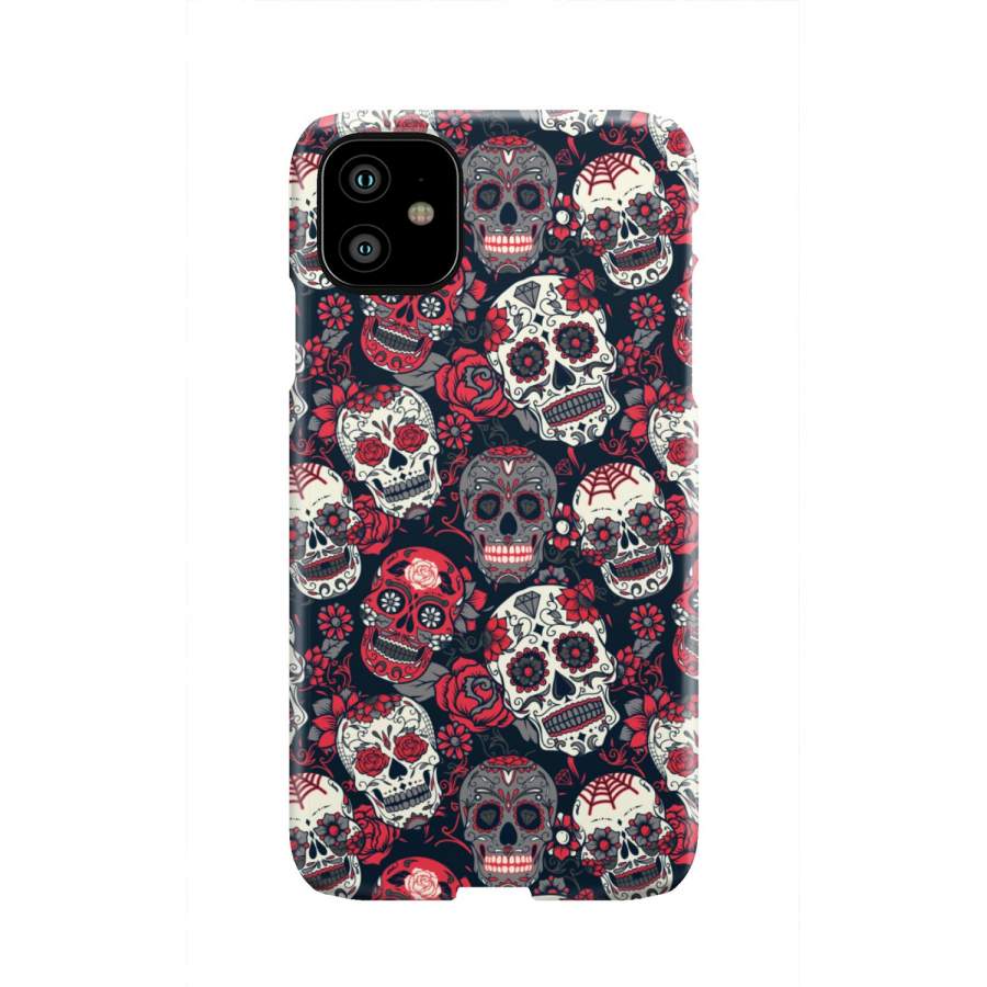 Red & White Sugar Skull Phone Case