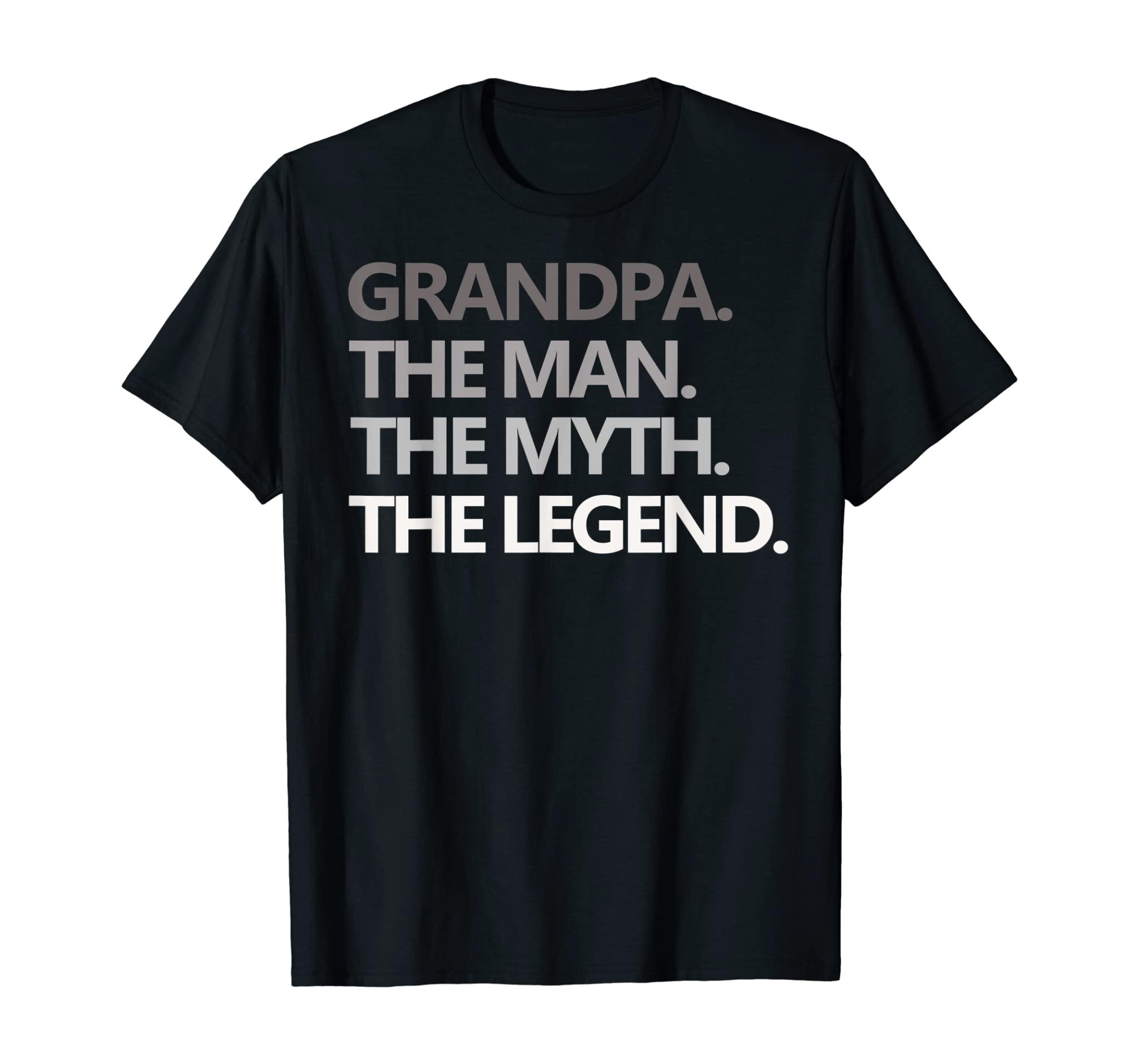 Mens Grandpa The Man The Myth The Legend Father’S Day Gift Men T-Shirt