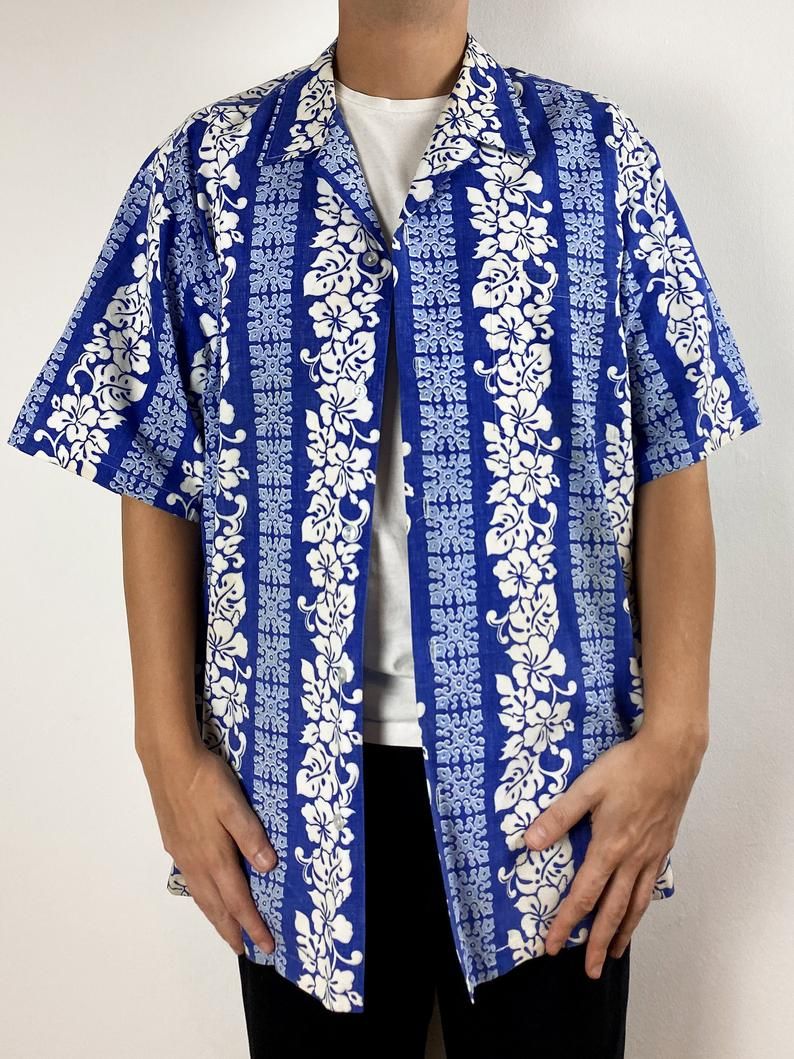 Tropicana Blue White Best Design Hawaii Shirt Ha16563